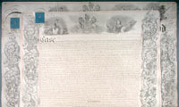 1852 Charter and Seal, Page 2. MUA RG 4, c. 303.