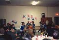 Japanese stellar taiko (Japanese Drums) drummers entertaining at a Japanese Canadian Redress Fundraising Dinner, March 5, 1988.
