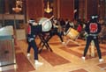 Japanese stellar taiko (Japanese Drums) ensemble at Ottawa Redress Rally, April 14, 1988.