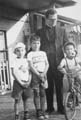 Father Claude Labrcque and three boys, 1960. After living in Japan as a missionary, Father Labrcque returned to Montreal in 1950, establishing a kindergarten for Japanese Canadian children. With money donated by Cardinal Lger, Father Labrcque purchased a building located at 175 Sherbrooke Street East which, in 1953, became the Japanese Canadian Community Centre.
