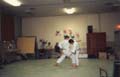 Karate match at a Japanese Canadian Redress Fundraising Dinner, March 5, 1988.