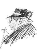 Caricature of Maude Abbott. (photo 1934). MUA PR028123.